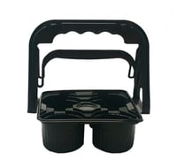 مجموعة (12) حامل اكواب بلاستيك اسود - 4 قوالب