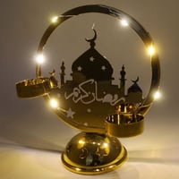 شمعدان رمضان على شكل مسجد ومنبر مضيئ