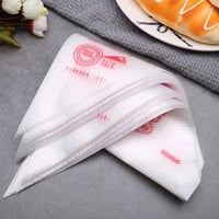 مجموعة (50) أكياس بلاستيك لتزيين الكيك والحلويات -...