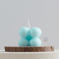 مجموعة (12) شموع بابلز مني لون سماوي