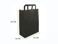 مجموعة (12)كيس ورق أسود مقاس 40*32*16سم