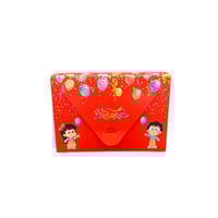 مجموعة (12) حقيبة توزيعات ورقية فاخرة بلون احمر وع...