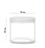 مجموعة (8) علبة بلاستيك بغطاء شفاف - 320 مل