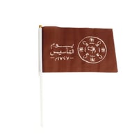 مجموعة (12) علم يوم التأسيس لون بني