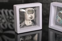 مجموعه(12) خاتم تسبيح مع فصوص ابيض مع برواز