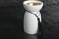 مجموعه (12) مبخرة سيرميك مع كتلة اسود بي علبة شفاف