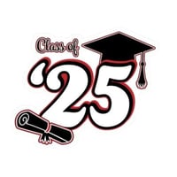 مجموع(24)استيكر لاصق لتخرج 2025 مقاس 4سم