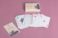 ورق اللعب بالوت بلاستيك قوية مع شعار يوم التاسيس