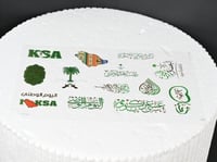 مجموعه(52) استيكر شفاف بعبارات مختلفة لليوم الوطني