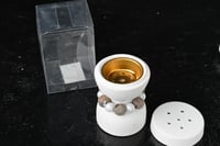 مجموعه(12) مباخر سرميك مع علبة شفاف