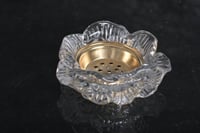 مجموعه (12) مبخرة زجاج شكل وردة بي علبة شفاف