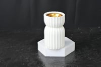 مجموعه(١٢) مبخرة سرميك اسطواني سكري بي علبة شفاف