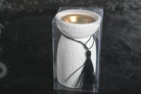 مجموعه (12) مبخرة سيرميك مع كتلة اسود بي علبة شفاف