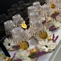 مجموعة (12) ابجورة مع قاعدة خشبية مع التنسيق ولوجو...