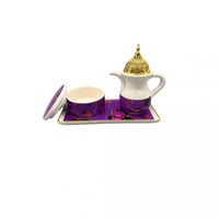 مبخرة دلة مع صحن وصينية للبخور