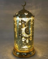 فانوس رمضان بعبارة "رمضان كريم" وإضاءة LED