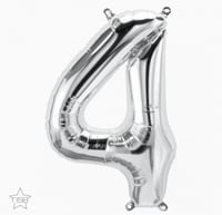 بالون رقم فضي كبير | Large Foil Balloon Number Sil...
