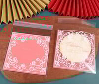 مجموعة(100) كيس للكوكيز والحلويات - ورود