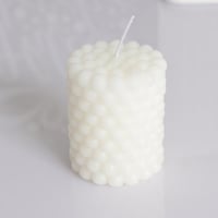 مجموعه (12) شموع بابلز اسطواني بي علبة شفاف