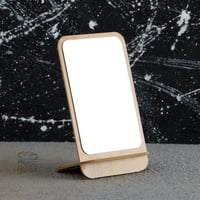 مجموعة (12) مرايا خشبية مستطيل بقاعدة