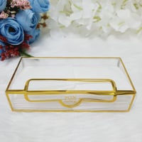 مجموعة (12) مناديل توزيعات علبة شفافة 10*5*2.5سم