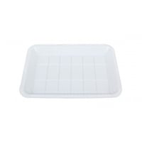 مجموعة (50) صحن بلاستيك مستطيل ابيض رقم 3