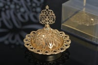 مجموعه (12) راس مبخرة لون ذهبي بي علبة شفاف