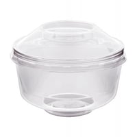 مجموعة (12) زبدية ايس كريم شفافة بقاعدة