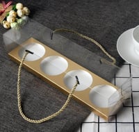 مجموعة (6) علب كوب كيك شفافة بحبل