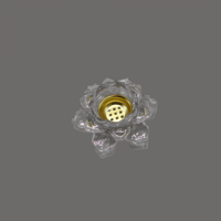 مجموعة (12) مبخرة زجاجية بشكل وردة