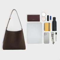 Edna Recycled Suede Tote Bag - Espresso Brown