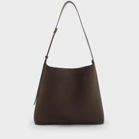 Edna Recycled Suede Tote Bag - Espresso Brown