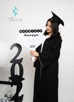 عباية تخرج 2025- أسود
