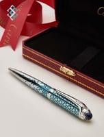 قلم كارتير (1) - فضي مع أزرق