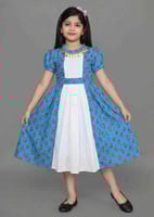 فستان شالكي أزرق1