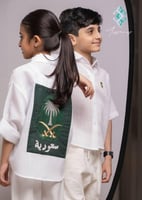 قميص كتان كم قصير - بصمة