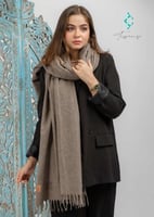 وشاح شتوي صوف - بني