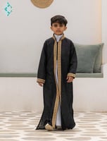 دقلة اطفال ملكية - أسود مع ذهبي