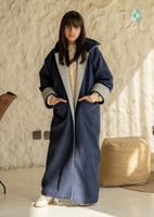 فروه بناتي كحلي جلد رصاصي