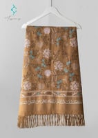 شال كشميري صوف - بيج