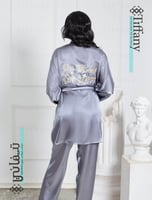 طقم بجاما قطعتين - رصاصي