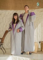 فروه بناتي رصاصي جلد موف