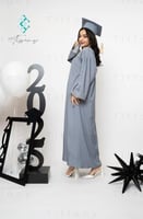 عباية تخرج 2025- رصاصي