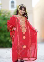 ثوب النشل بناتي - احمر