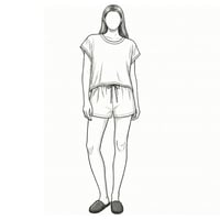 ملابس نوم نسائية باكمام قصيرة - زهري فاتح