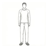 ملابس نوم رجالية باكمام طويلة -رمادي فحمي