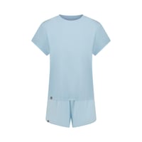 ملابس نوم نسائية باكمام قصيرة - ازرق سماوي
