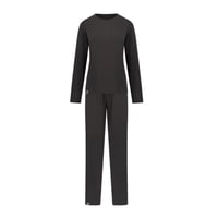 ملابس نوم نسائية باكمام طويلة - رمادي فحمي