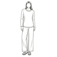 ملابس نوم نسائية باكمام طويلة - ازرق سماوي