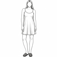 ملابس نوم نسائية قميص نوم انيق - رمادي فحمي